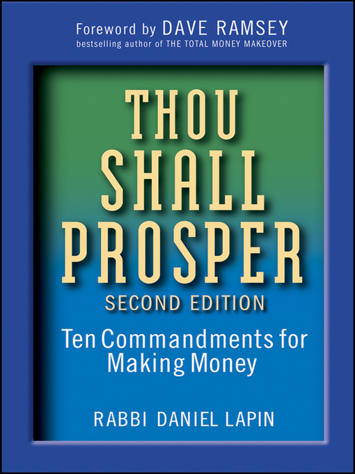 Title details for Thou Shall Prosper by Rabbi Daniel Lapin - Wait list